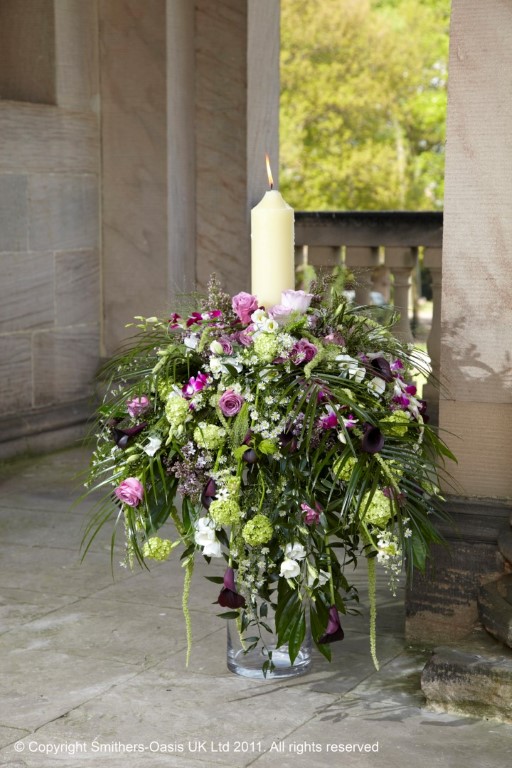 Candle Church Flowers